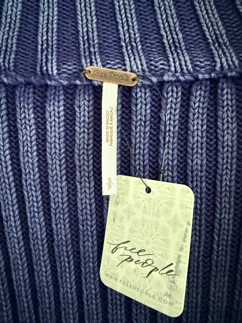 Brand New Free People Navy/Blue Cardigan - Size Small - NWT - Picture 7 of 12